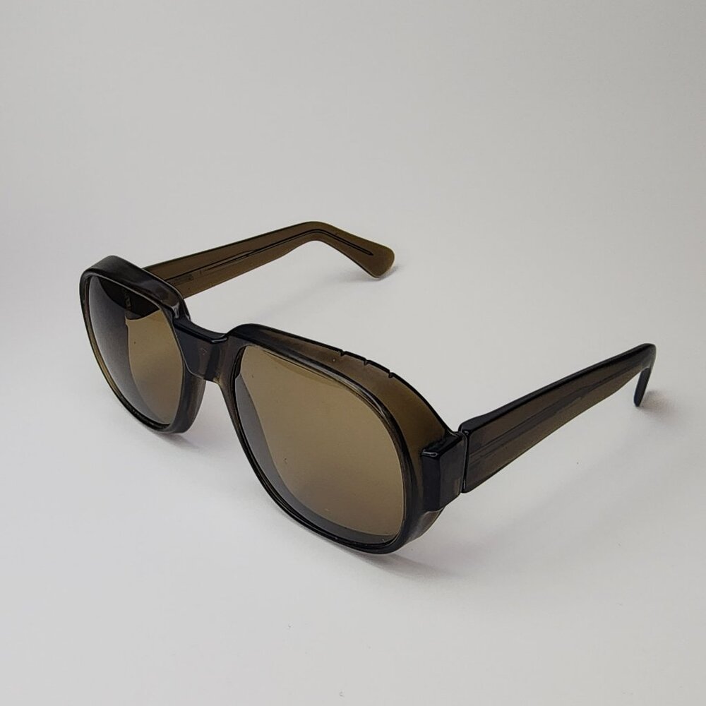 Vintage Beryl Square Brown Tint Sun Glasses